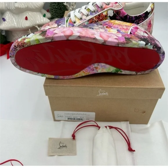 Christian Louboutin Oblato flat low top floral sneakers size 44
made Italy - Picture 6 of 6
